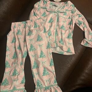 Kids Pajamas with Christmas Tree Print
